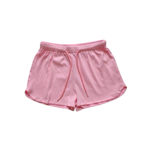 Pink Ribbed Shorts
