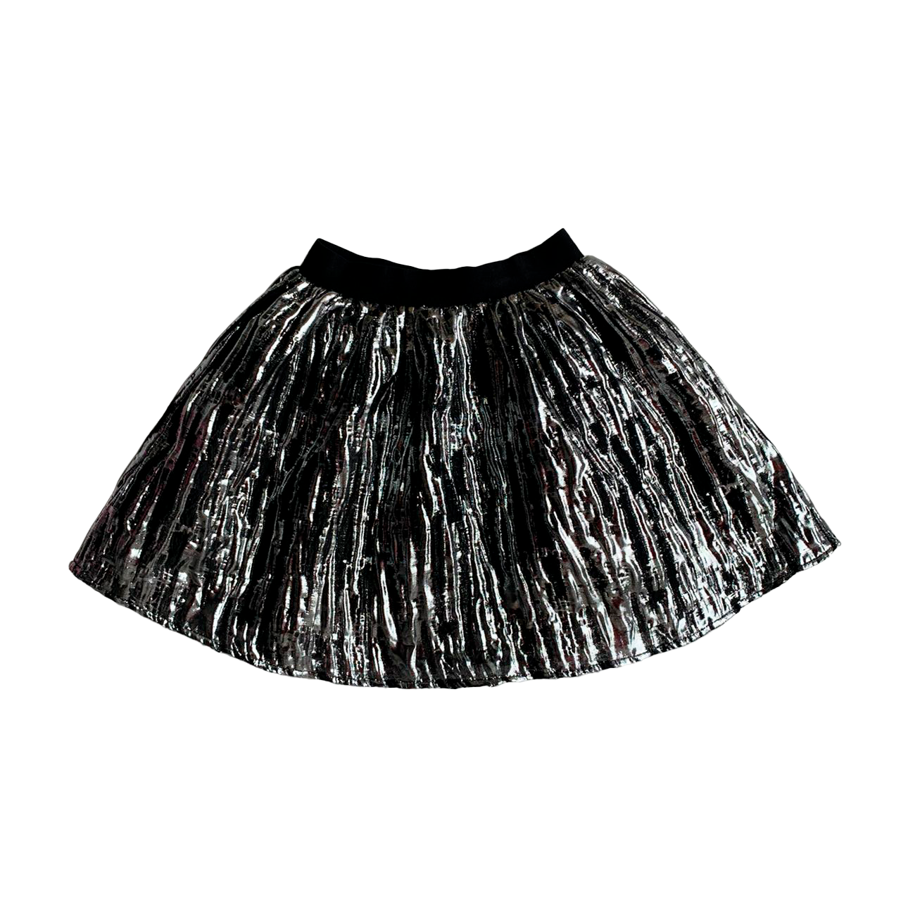 Metallic Gathered Skirt