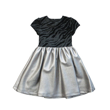 Silver fit and flare dress
