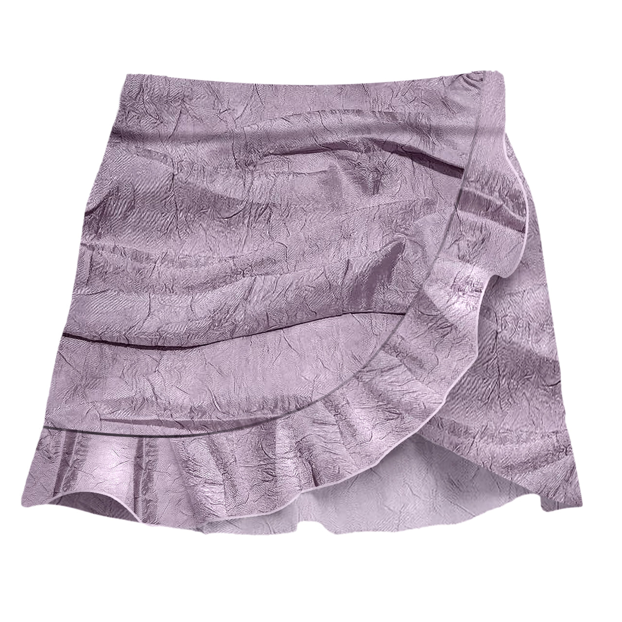 Lilac Ruffle Mini Skirt