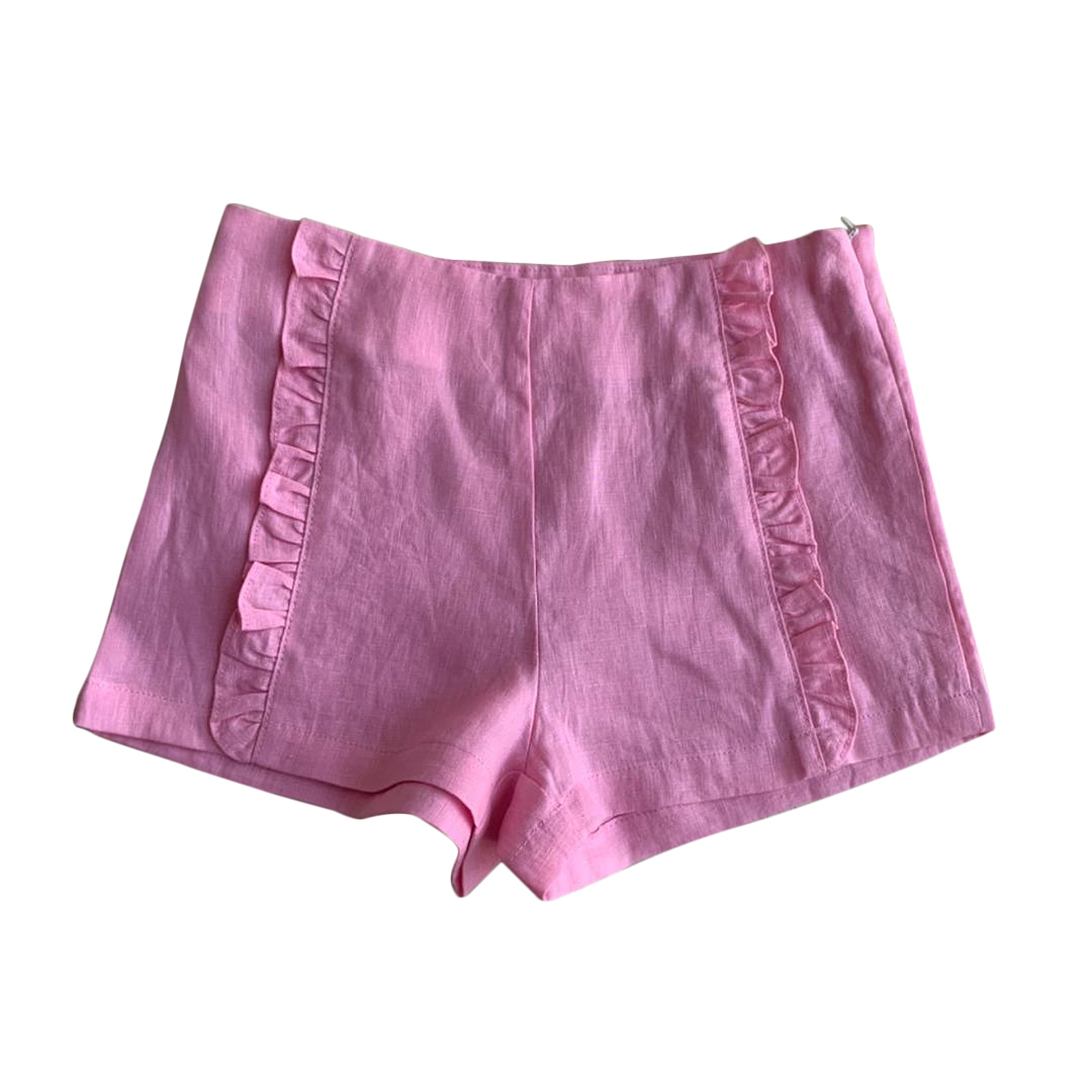Bright Pink Linen Shorts