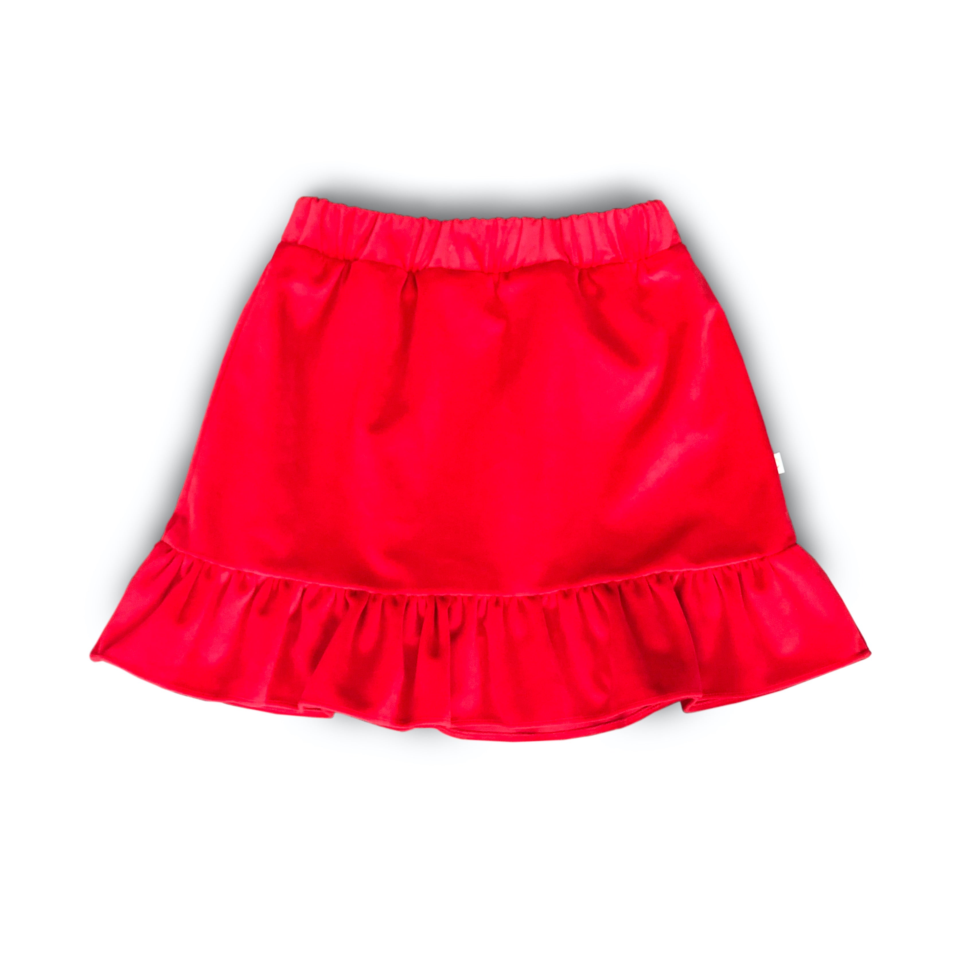 AW20/21 Red Velvet Frill Skirt