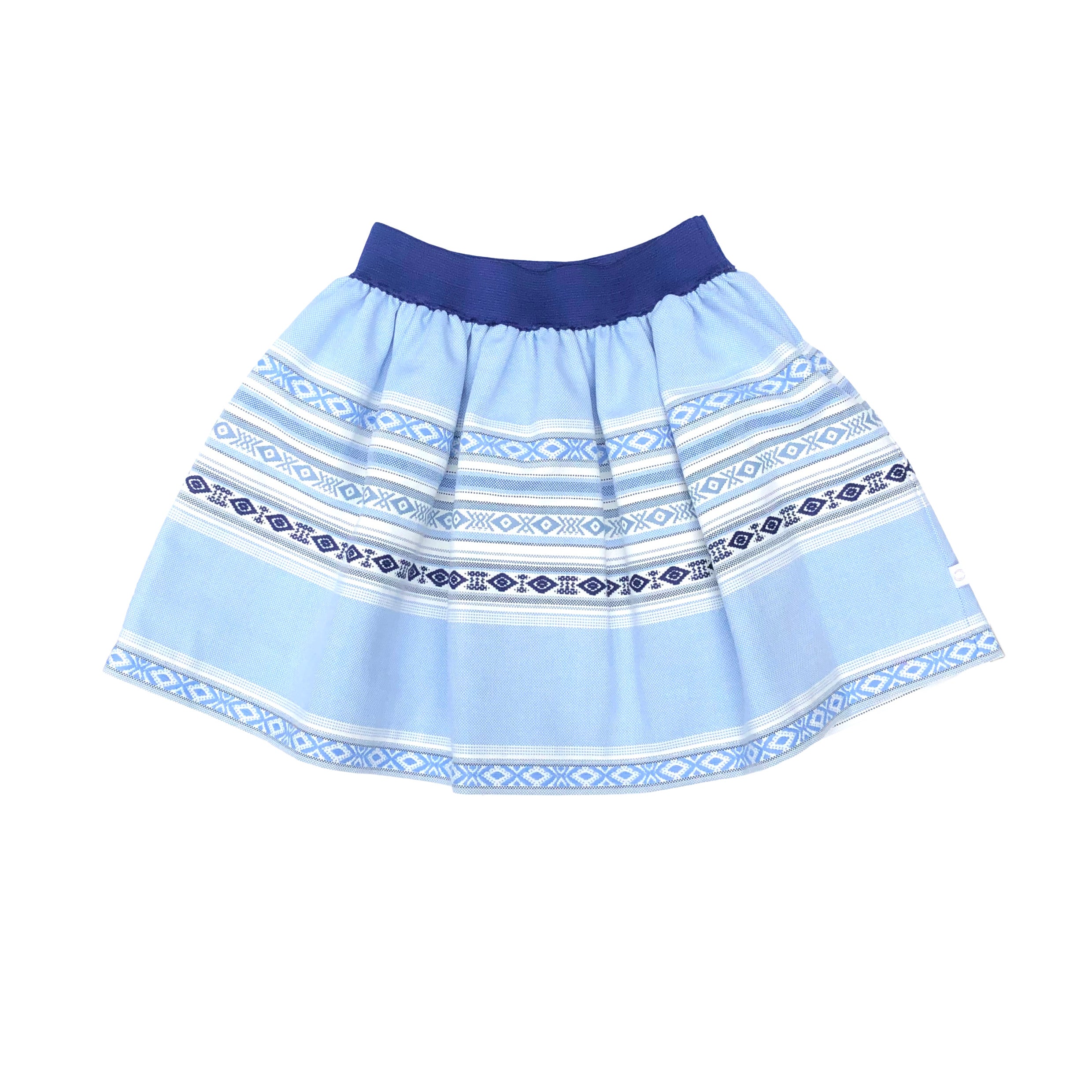 Blue Gathered Skirt